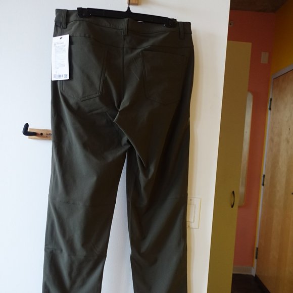 Lululemon Warpstreme ABC Pant Classic 37"L inseam Tall Size 34 Dark Olive - Picture 12 of 12